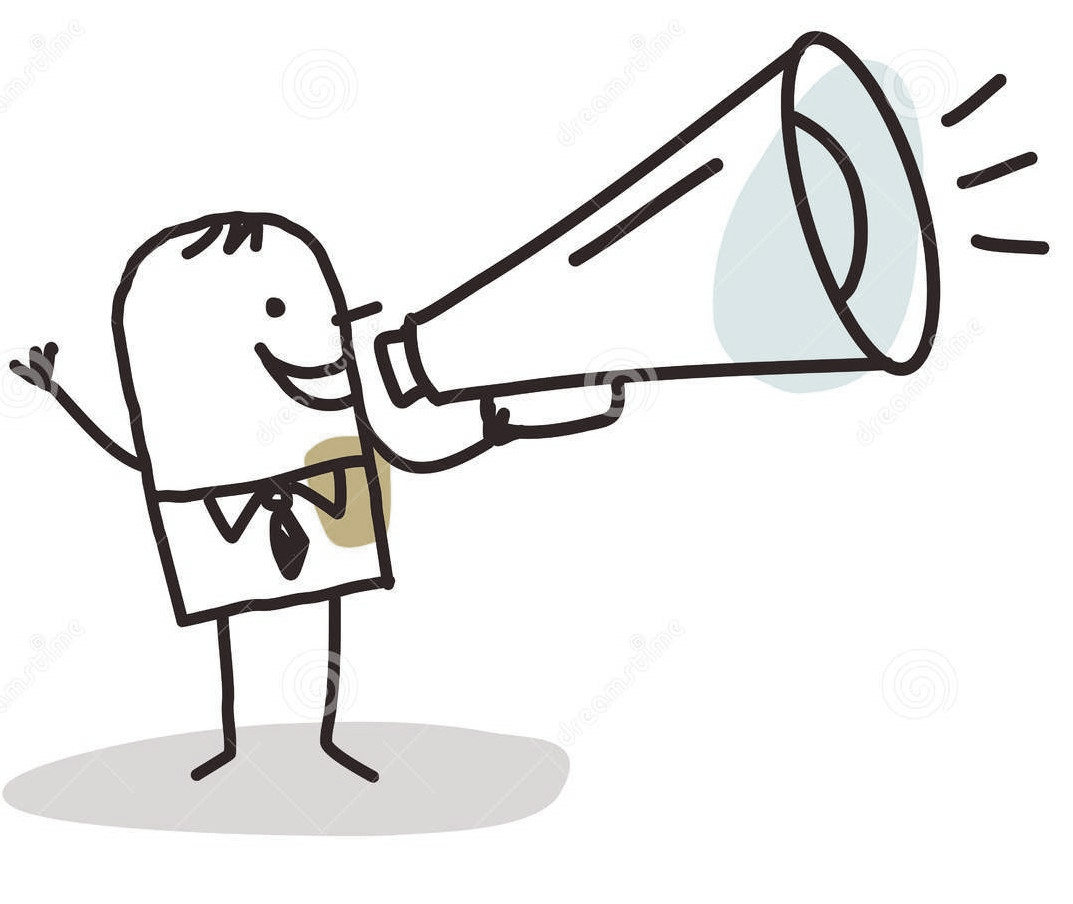 zakenman en megafoon 66584766